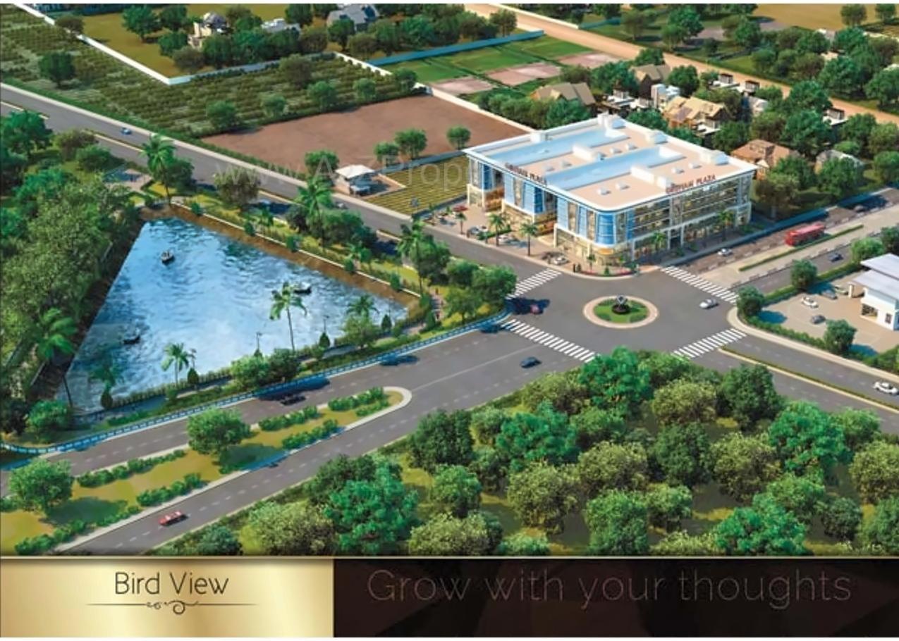 3D Elevation of real estate project Gruham Plaza located at Kosad, Surat, Gujarat