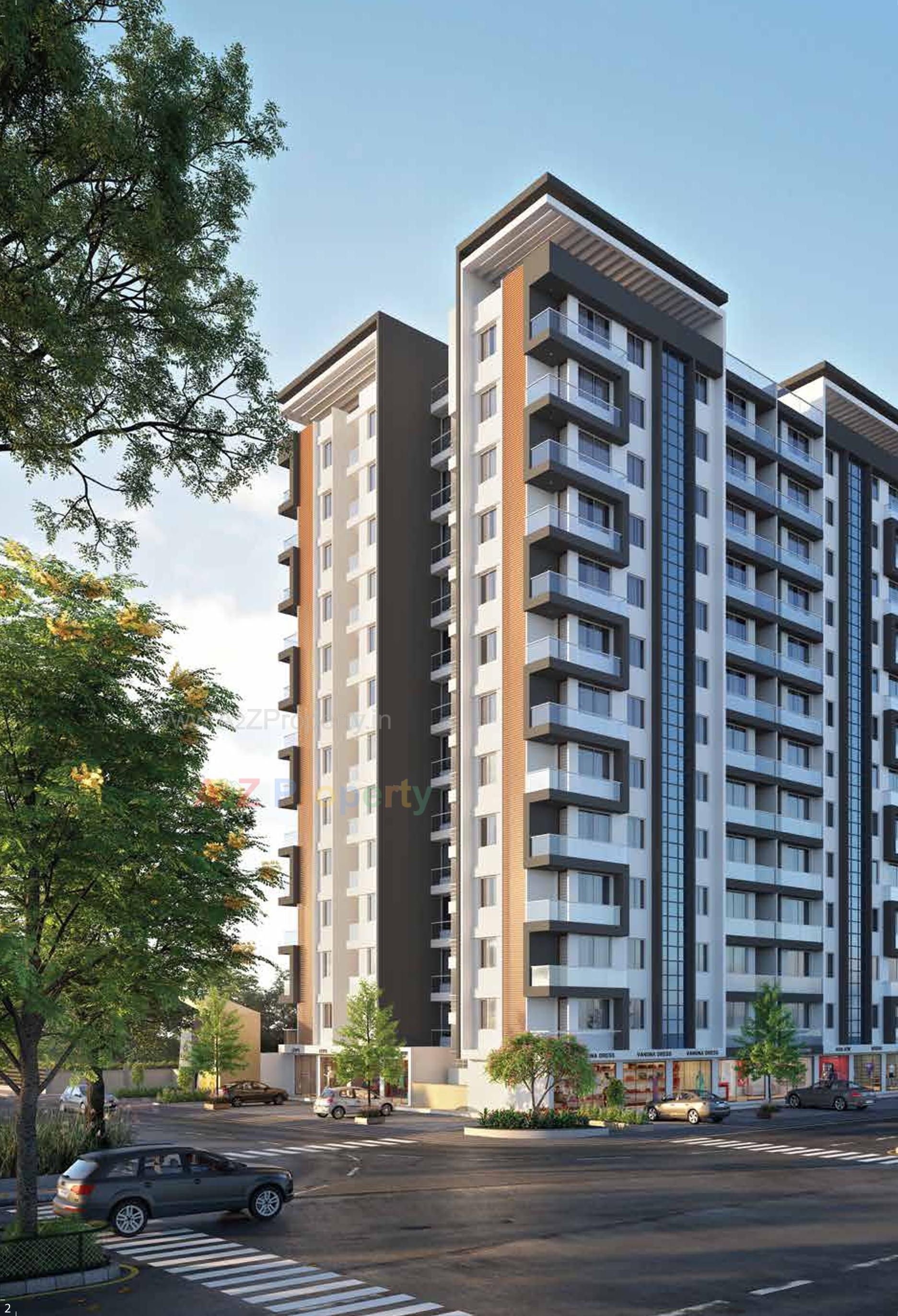 3D Elevation of real estate project Halima Heights located at Bhabheni, Surat, Gujarat