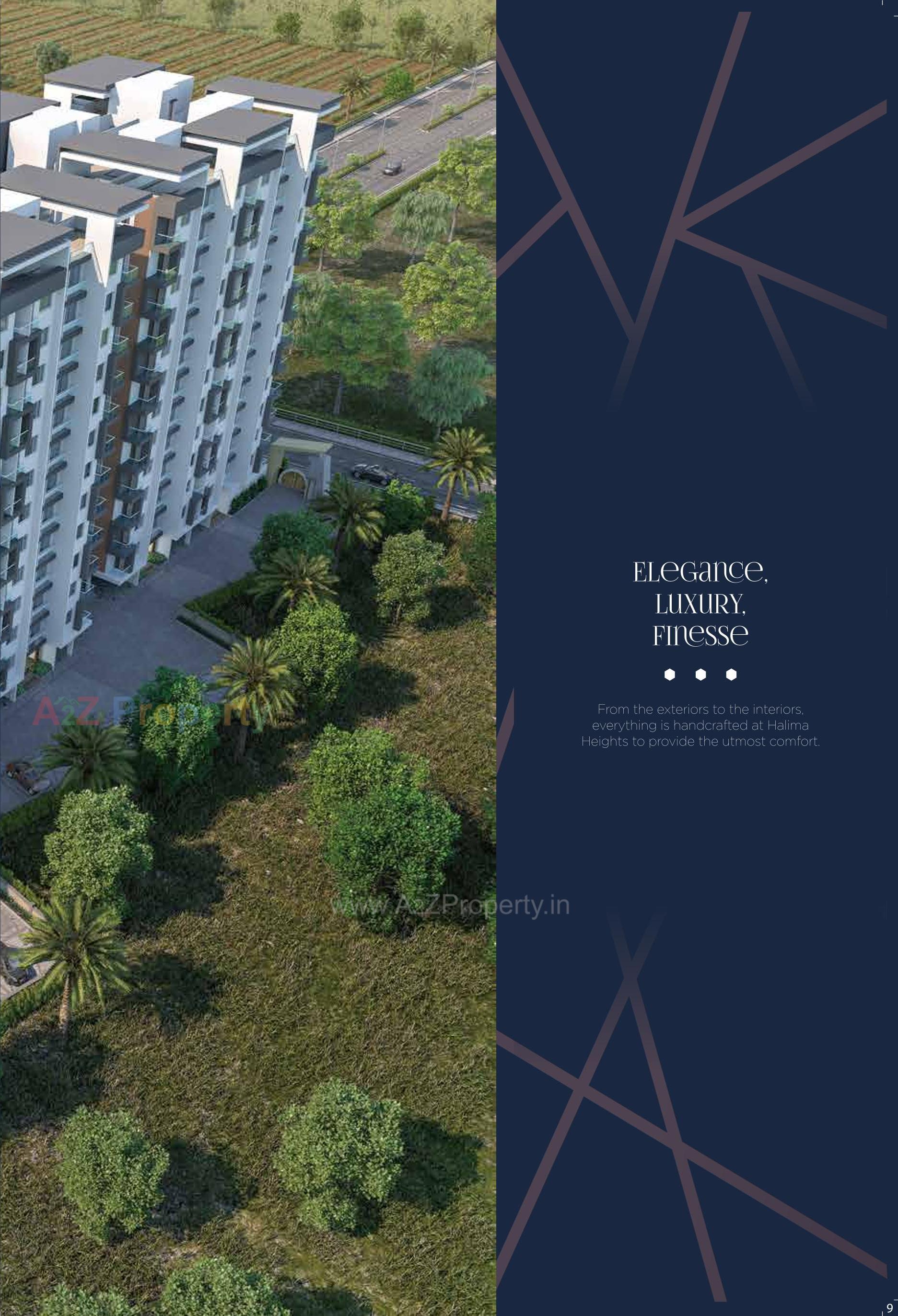 3D Elevation of real estate project Halima Heights located at Bhabheni, Surat, Gujarat