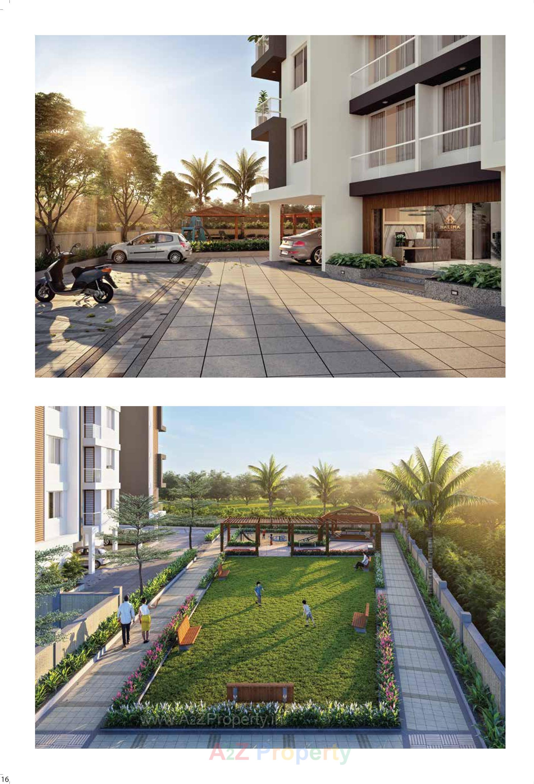 3D Elevation of real estate project Halima Heights located at Bhabheni, Surat, Gujarat