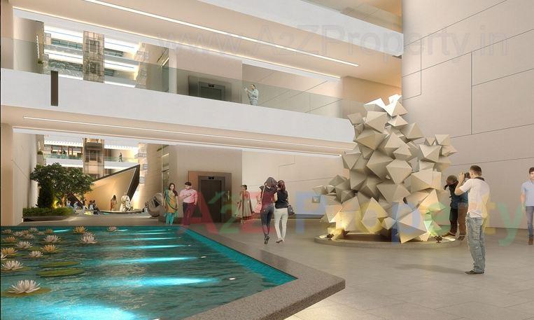 3D Elevation of real estate project Happy Benchmark Textile Hub located at Dumbhal, Surat, Gujarat