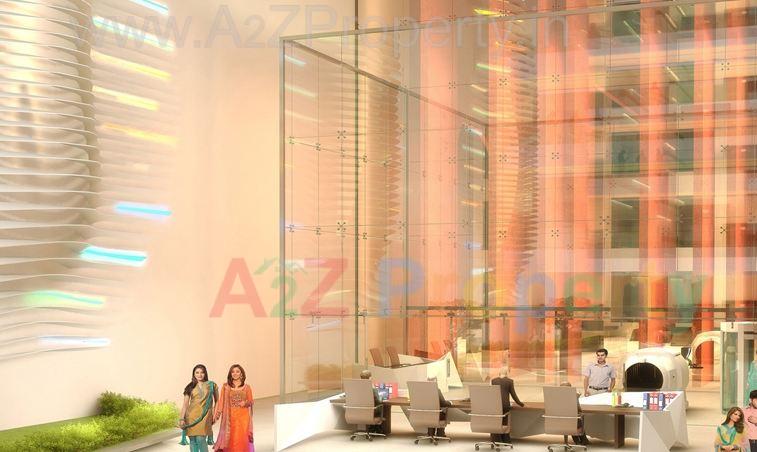 3D Elevation of real estate project Happy Benchmark Textile Hub located at Dumbhal, Surat, Gujarat