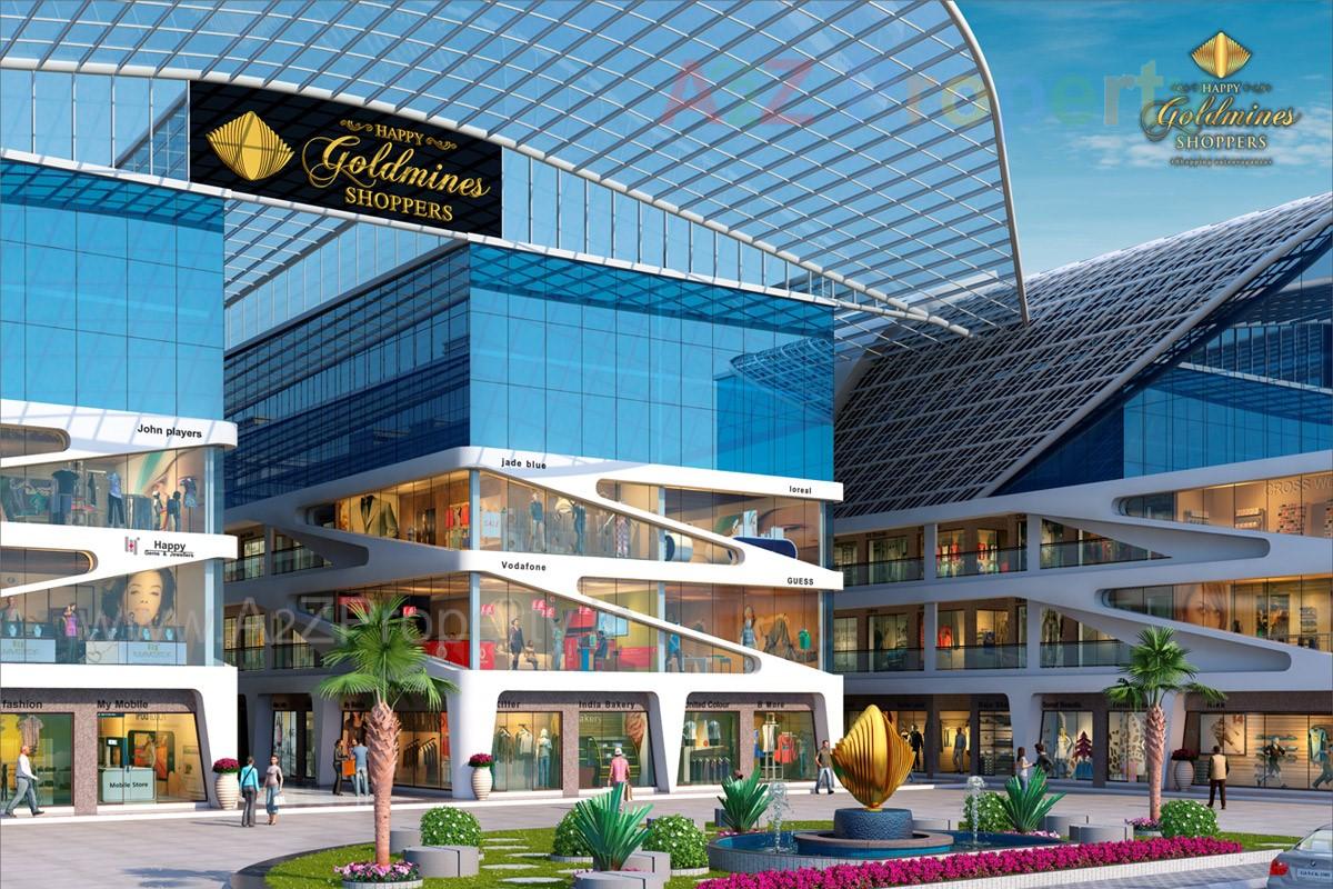 3D Elevation of real estate project Happy Goldmines Shoppers located at Surat, Surat, Gujarat
