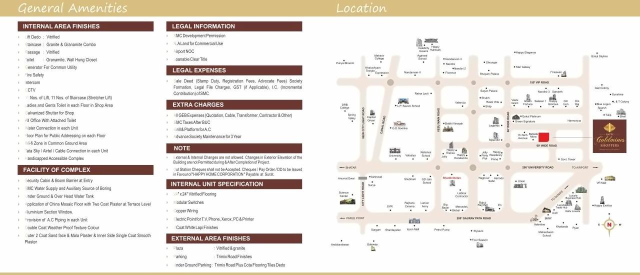  of real estate project Happy Goldmines Shoppers located at Surat, Surat, Gujarat