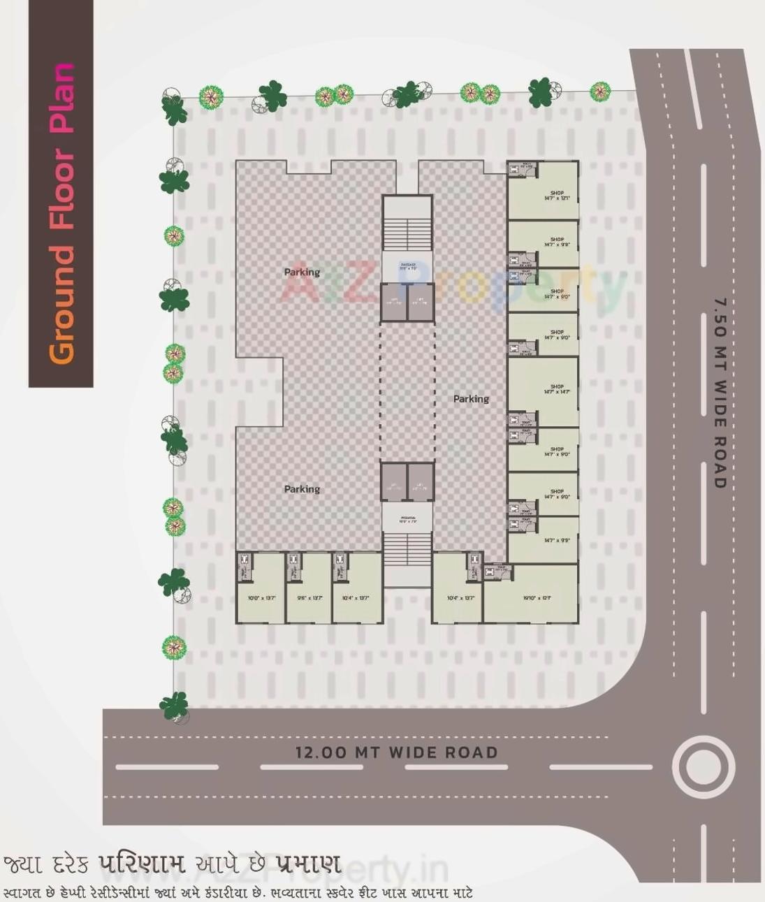 Layout of real estate project Happy Residency located at Chhaprabhatha, Surat, Gujarat