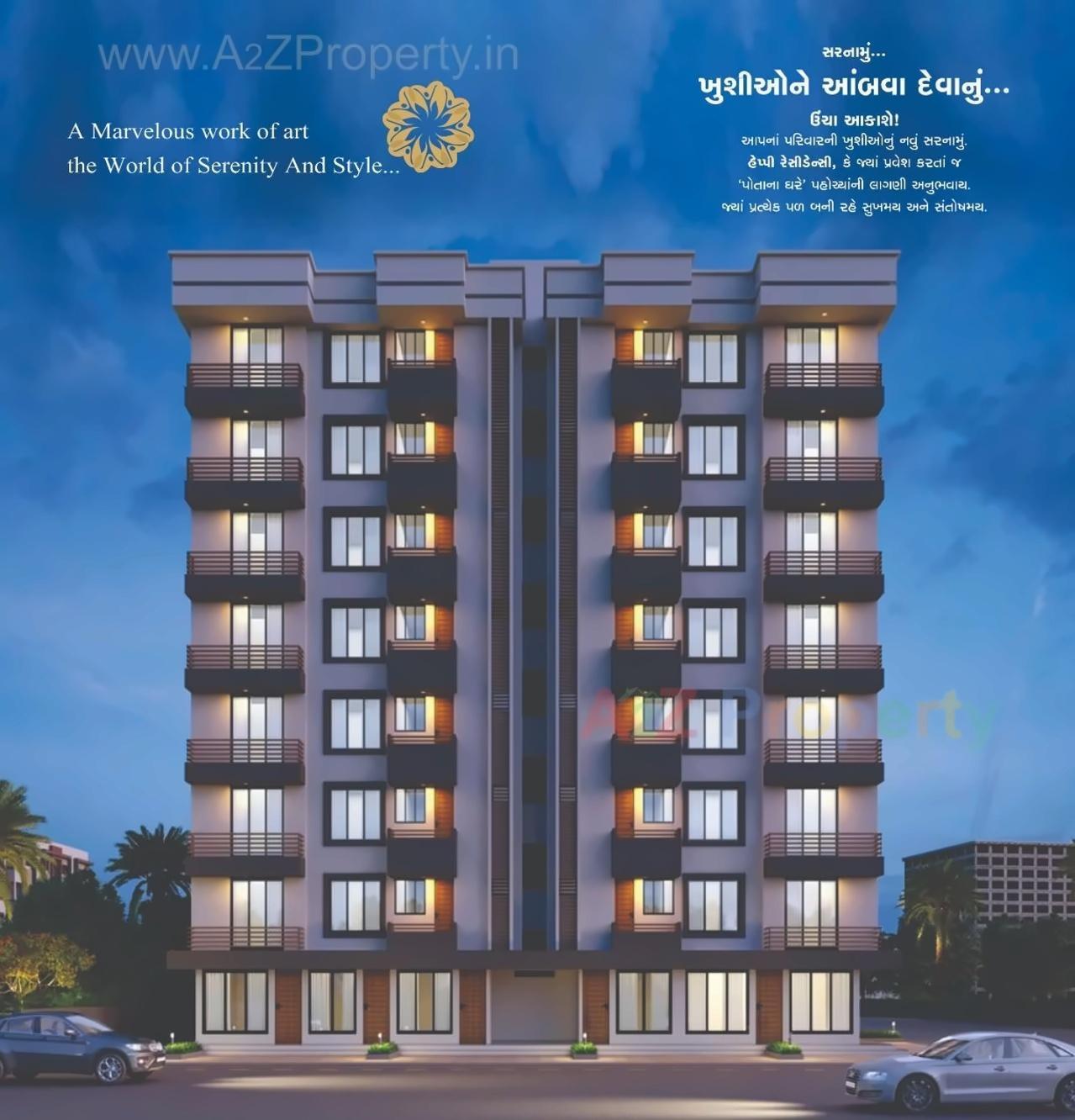 3D Elevation of real estate project Happy Residency located at Chhaprabhatha, Surat, Gujarat