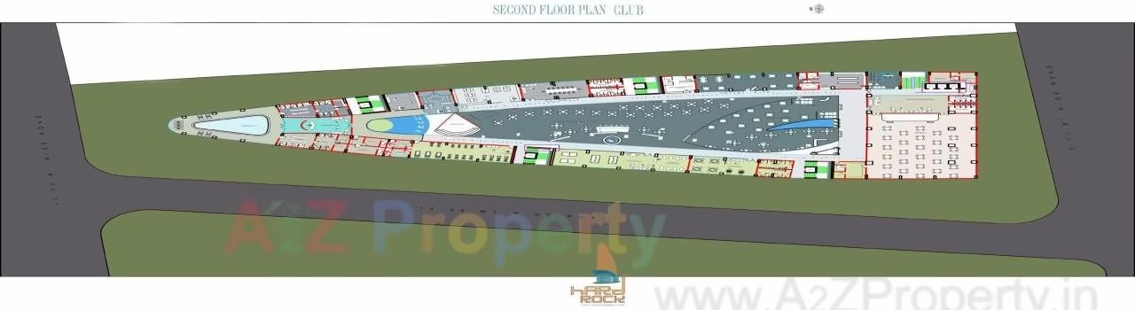 Layout of real estate project Hard Rock located at Vesu, Surat, Gujarat