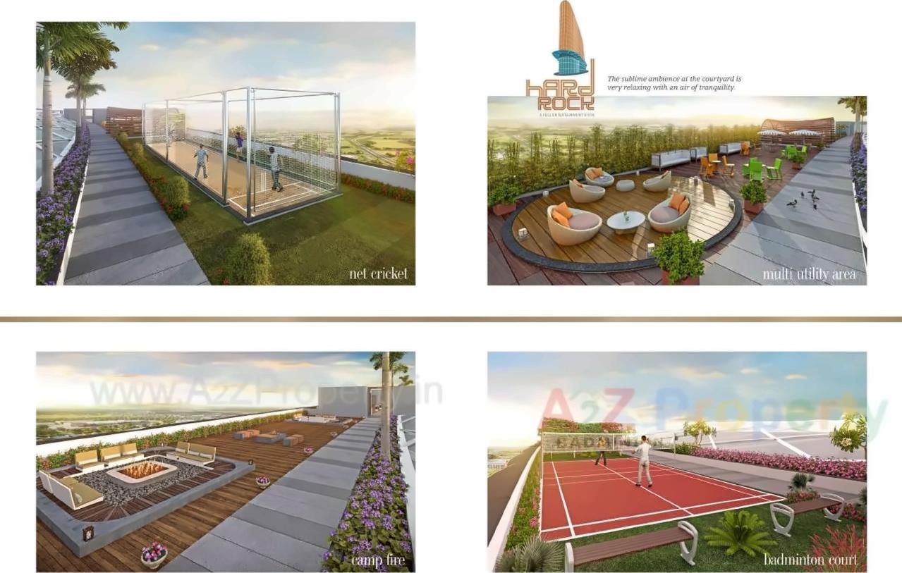 3D Elevation of real estate project Hard Rock located at Vesu, Surat, Gujarat