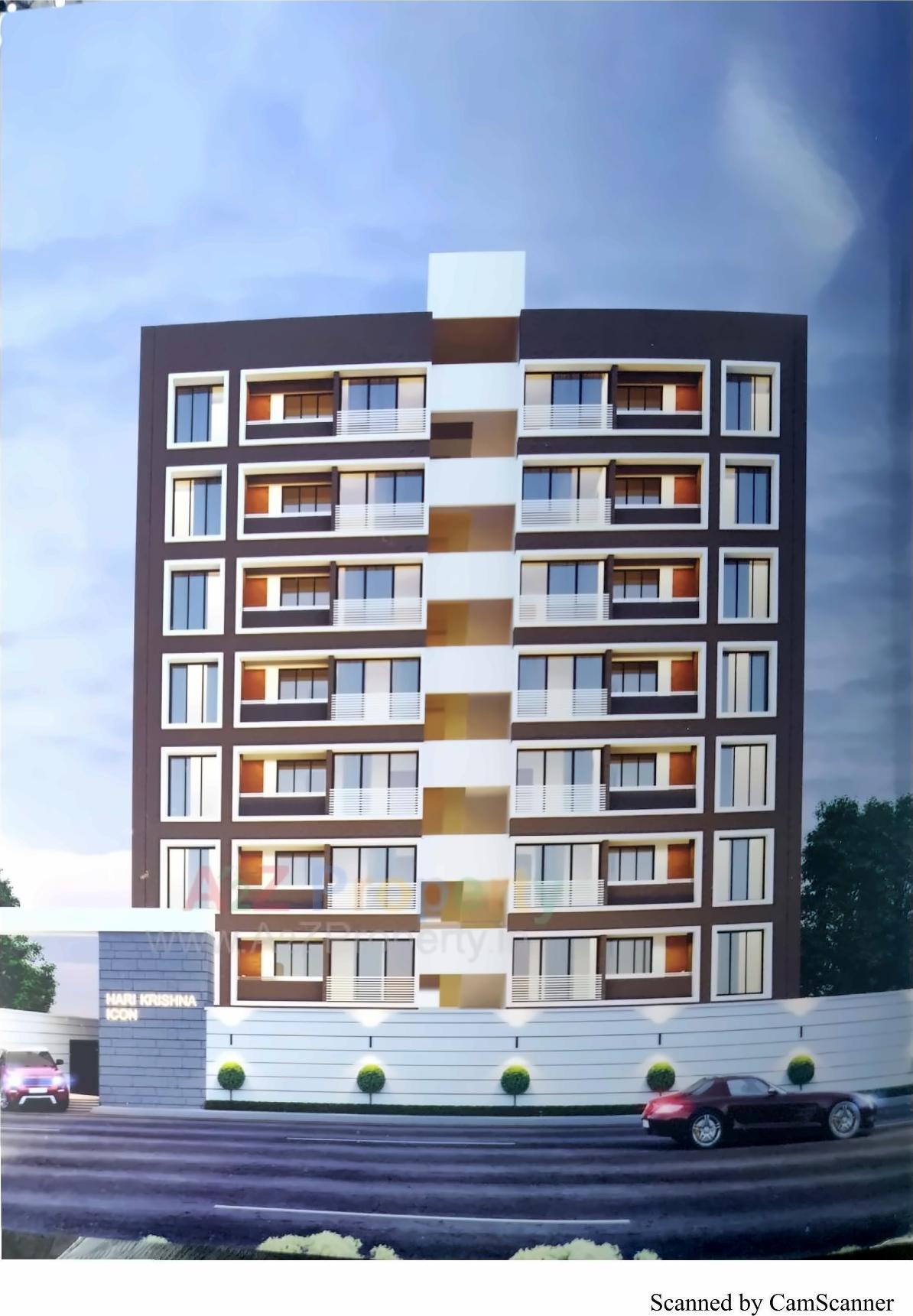 3D Elevation of real estate project Hari Krishna Icon located at Dindoli, Surat, Gujarat