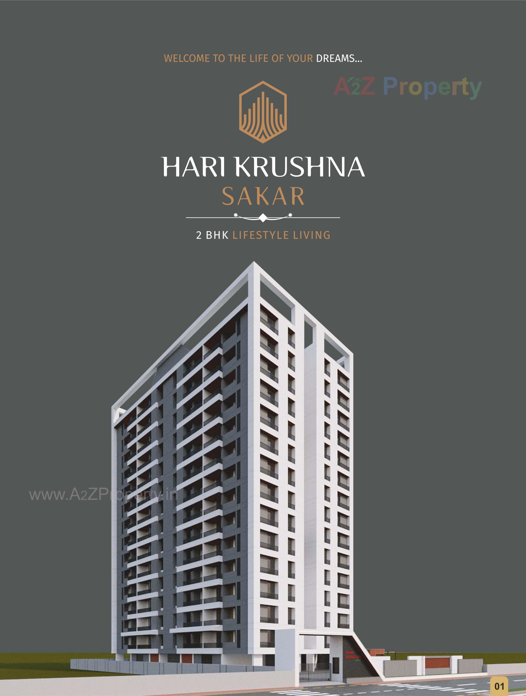 3D Elevation of real estate project Hari Krushna Sakar located at Sarthana, Surat, Gujarat