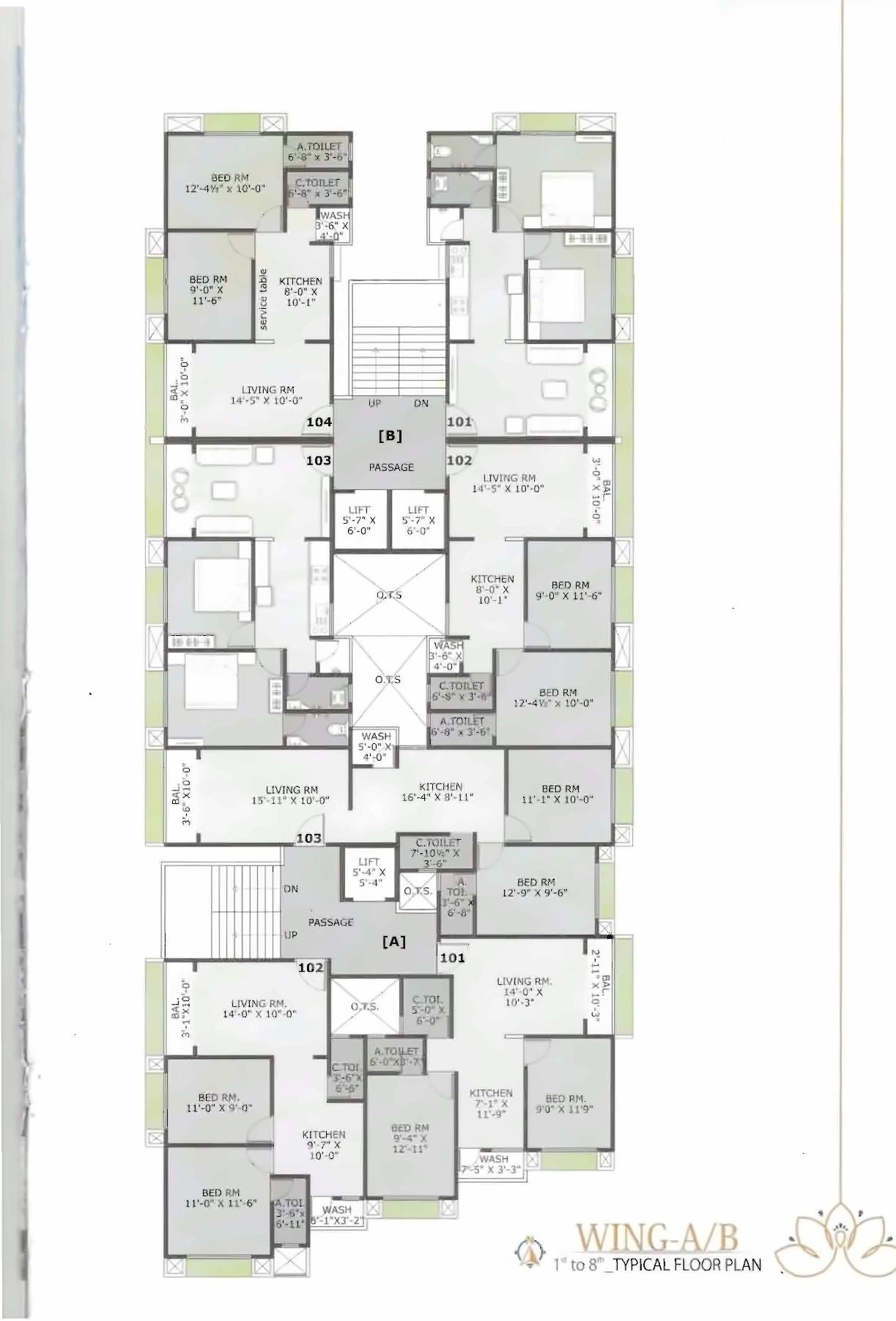 Layout of real estate project Harikrushna Township located at Varachha, Surat, Gujarat