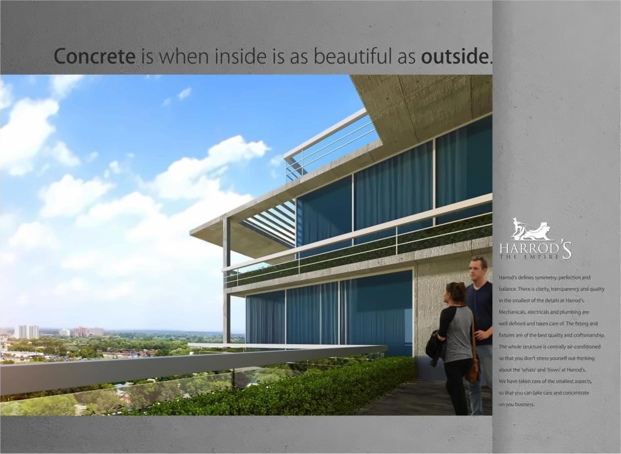 3D Elevation of real estate project Harrod's The Empire ( B ) located at Rundh, Surat, Gujarat