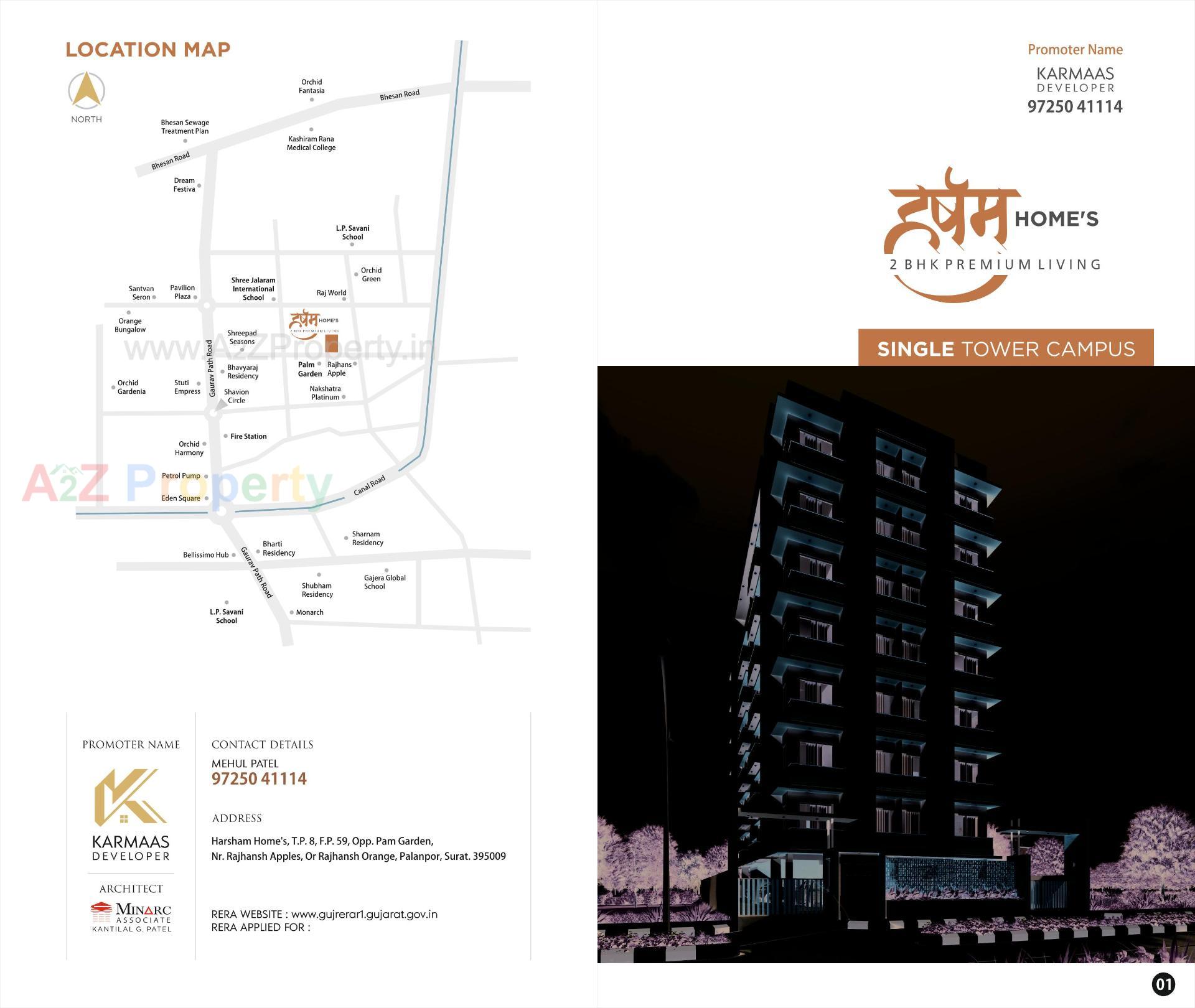  of real estate project Harsham Homes located at Palanpore, Surat, Gujarat
