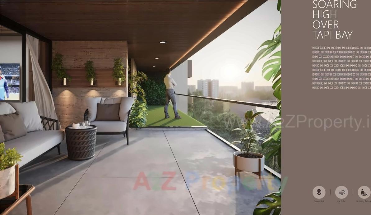 3D Elevation of real estate project Hayaa Fine Living located at Rander, Surat, Gujarat