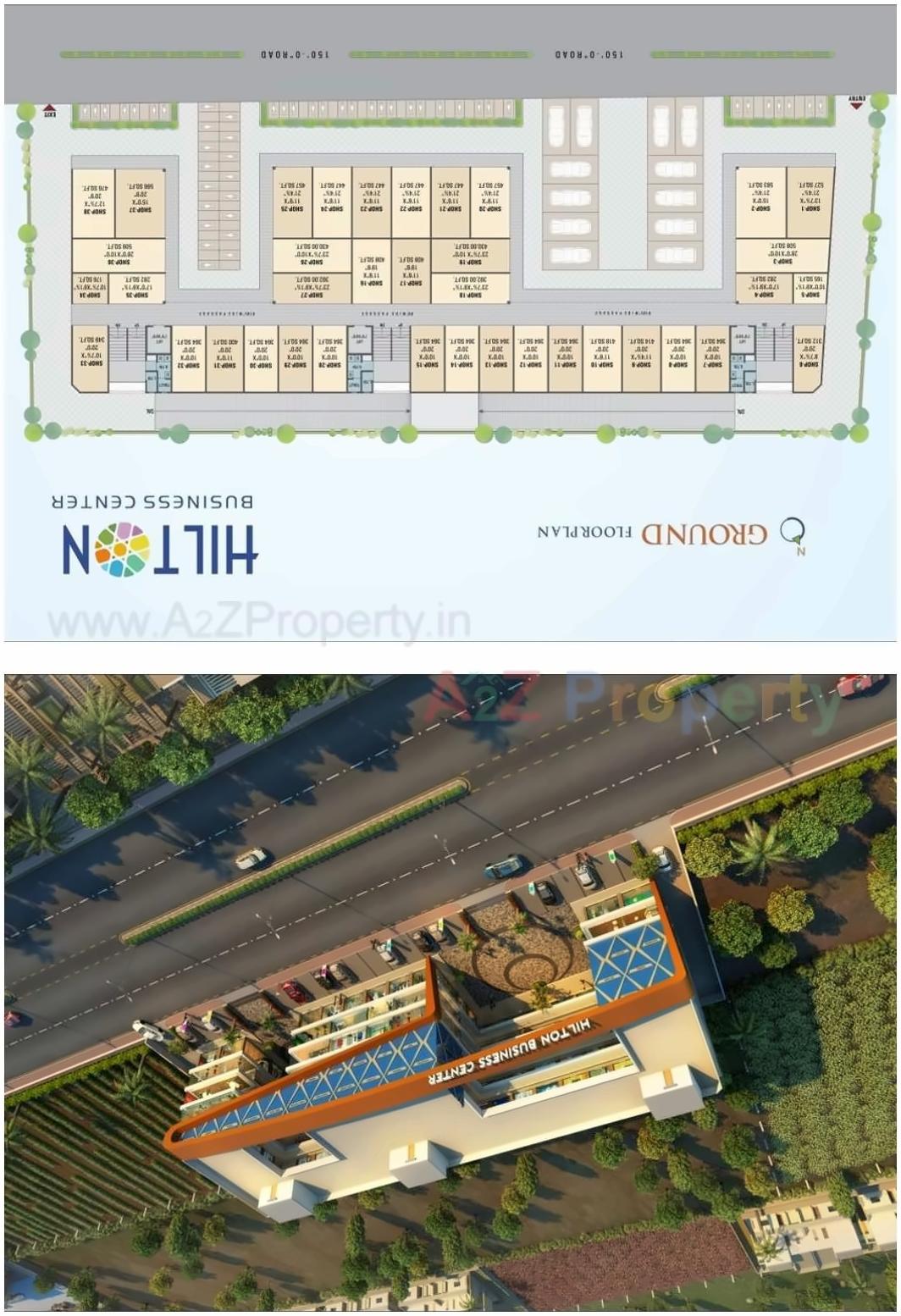 Layout of real estate project Hilton Business Center located at Variav, Surat, Gujarat