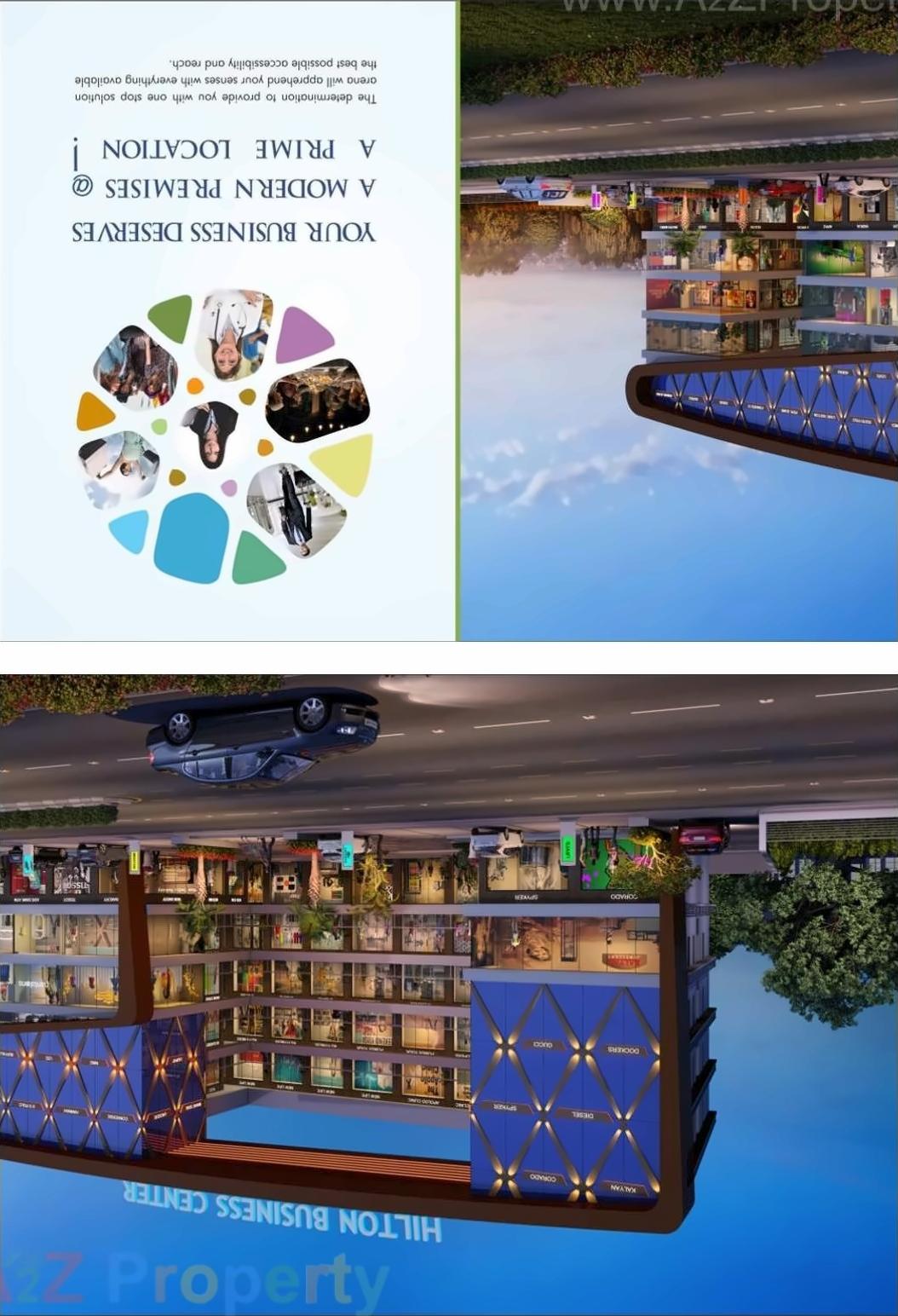 3D Elevation of real estate project Hilton Business Center located at Variav, Surat, Gujarat