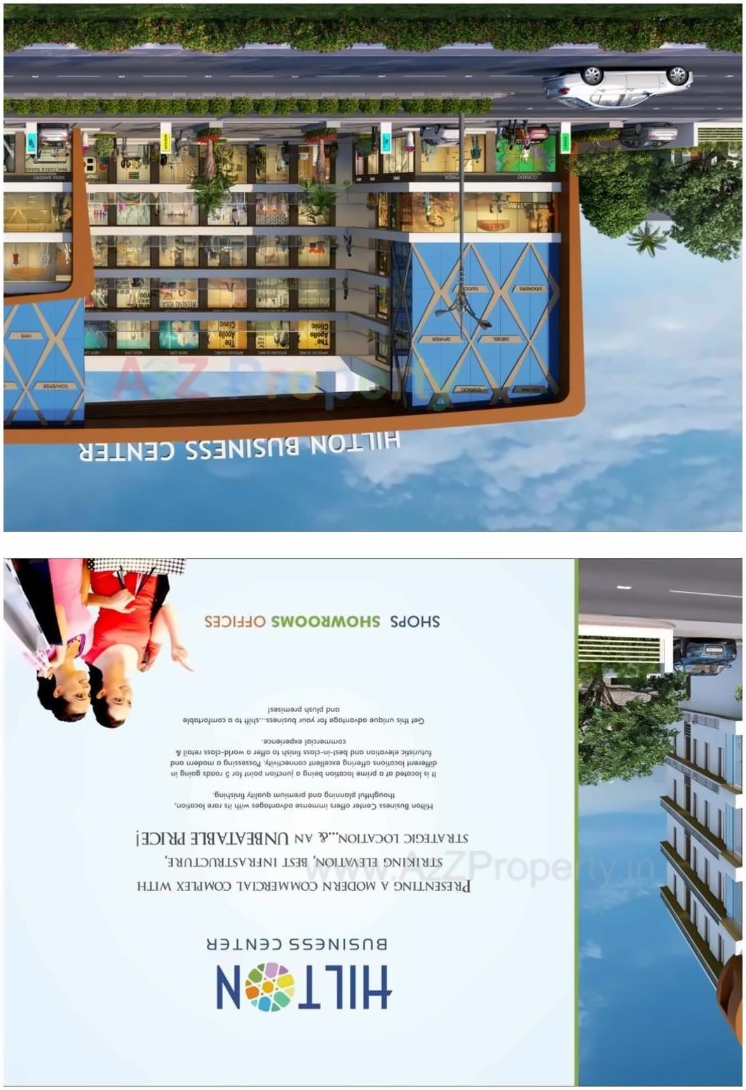 3D Elevation of real estate project Hilton Business Center located at Variav, Surat, Gujarat