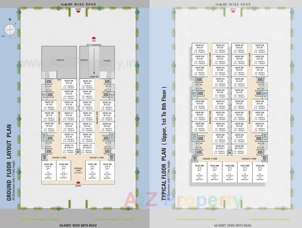 Layout of real estate project Hindustan Textile Center located at Dhumbhal, Surat, Gujarat