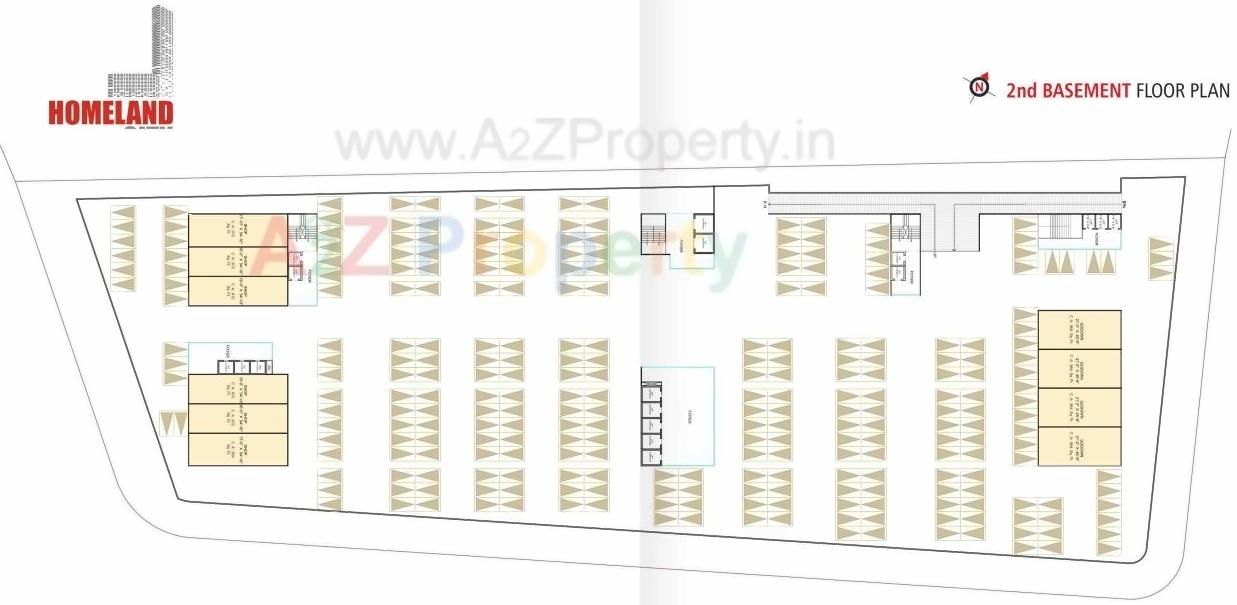 Layout of real estate project Home Land City located at Vesu, Surat, Gujarat