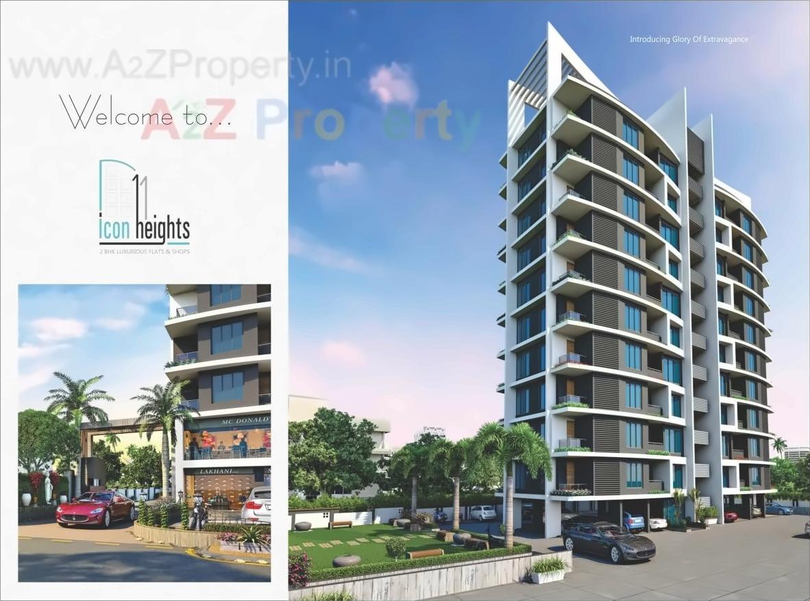 3D Elevation of real estate project Icon Heights located at Puna, Surat, Gujarat