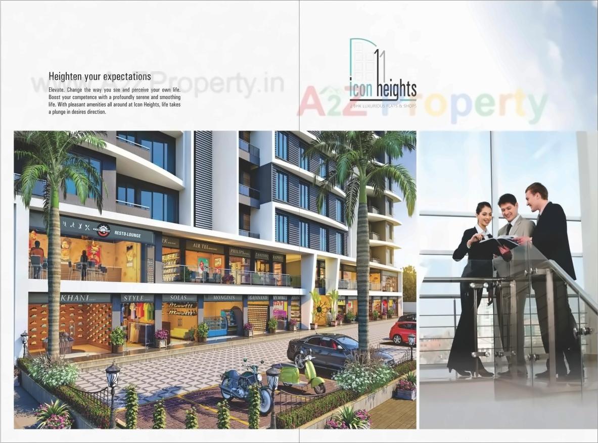 3D Elevation of real estate project Icon Heights located at Puna, Surat, Gujarat