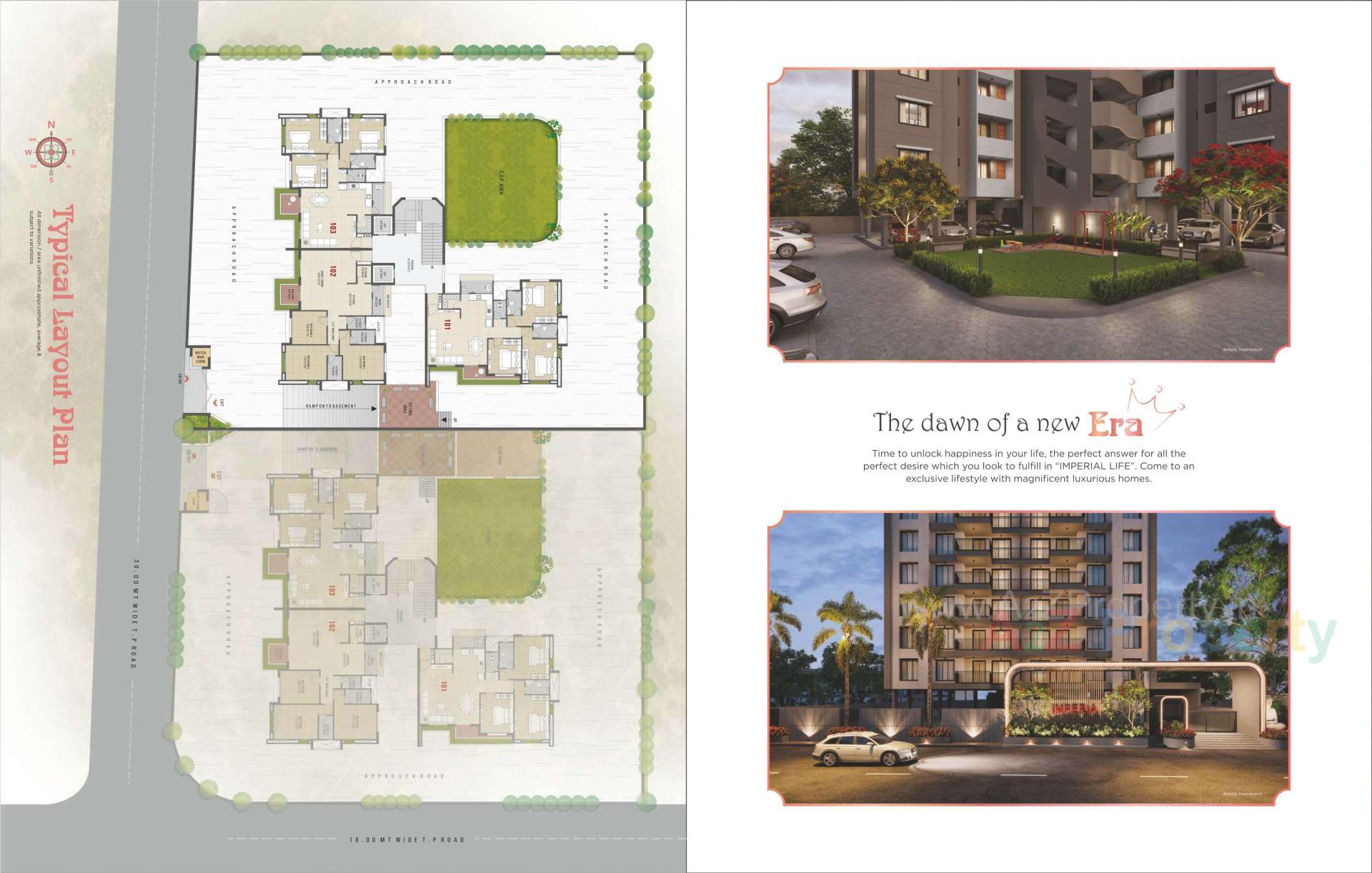 Layout of real estate project Imperia located at Singanpore, Surat, Gujarat