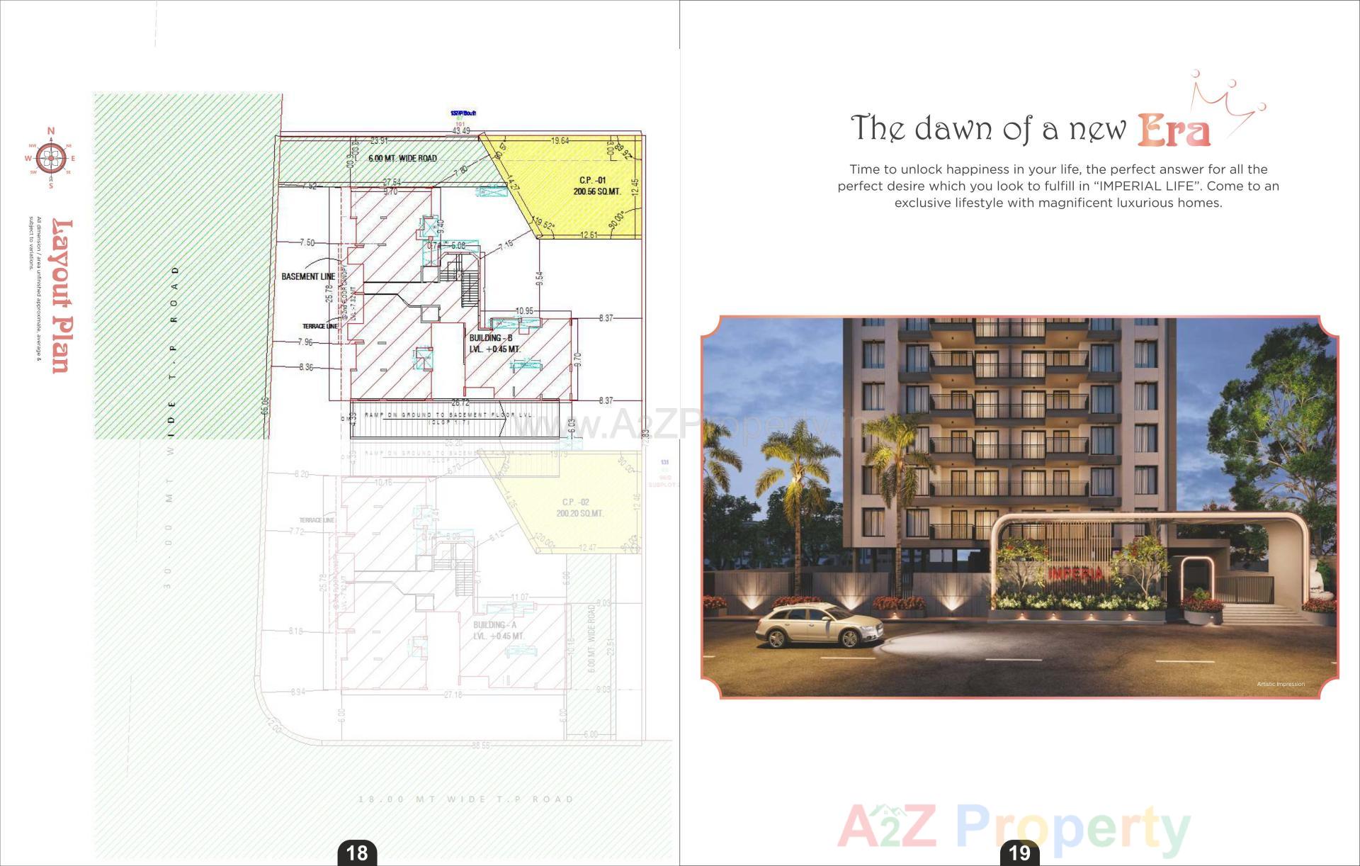 Layout of real estate project Imperia located at Singanpore, Surat, Gujarat
