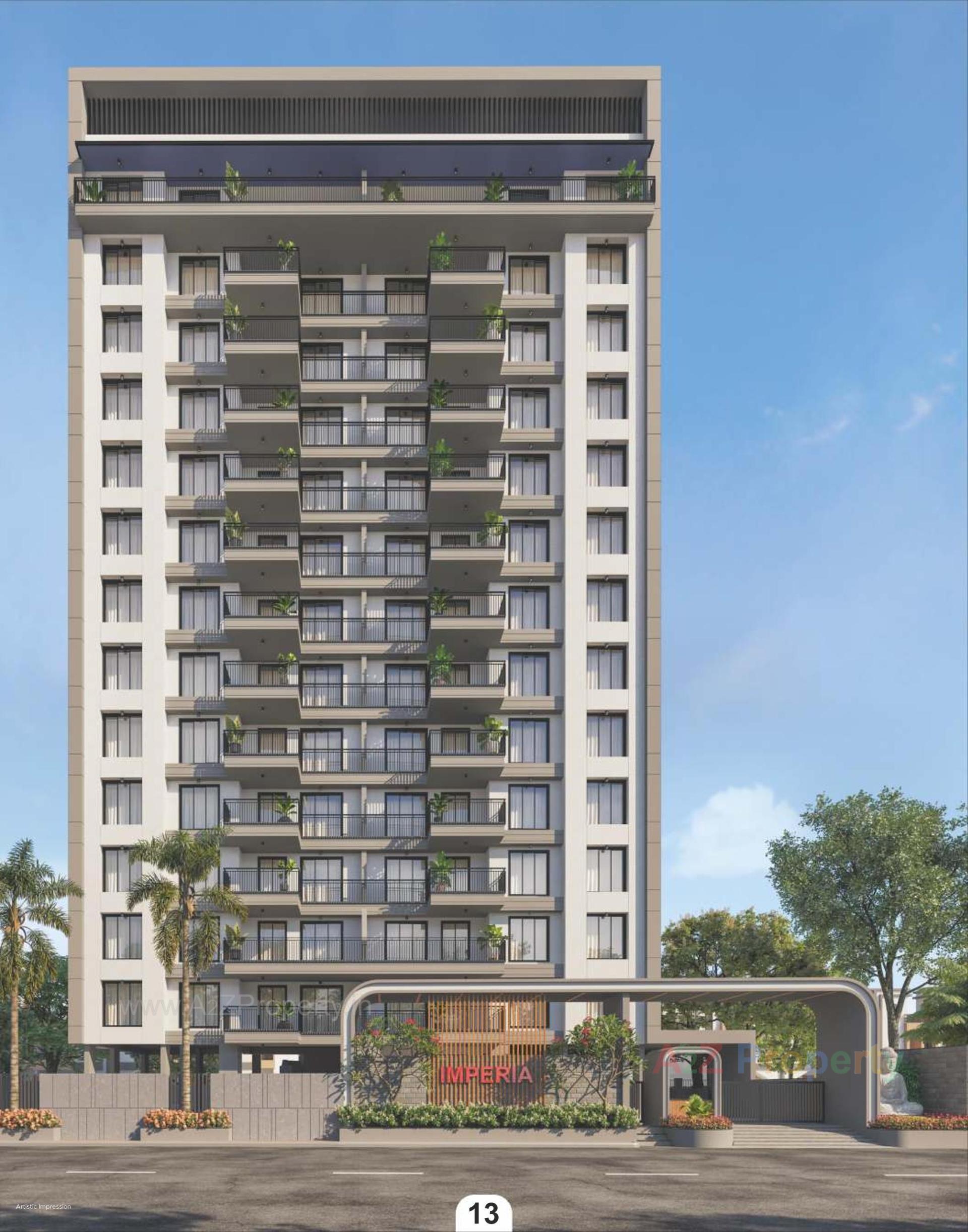 3D Elevation of real estate project Imperia located at Singanpore, Surat, Gujarat