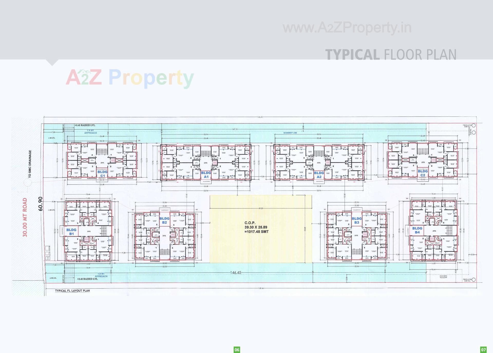 Layout of real estate project Infinity Baug located at Sarthana, Surat, Gujarat