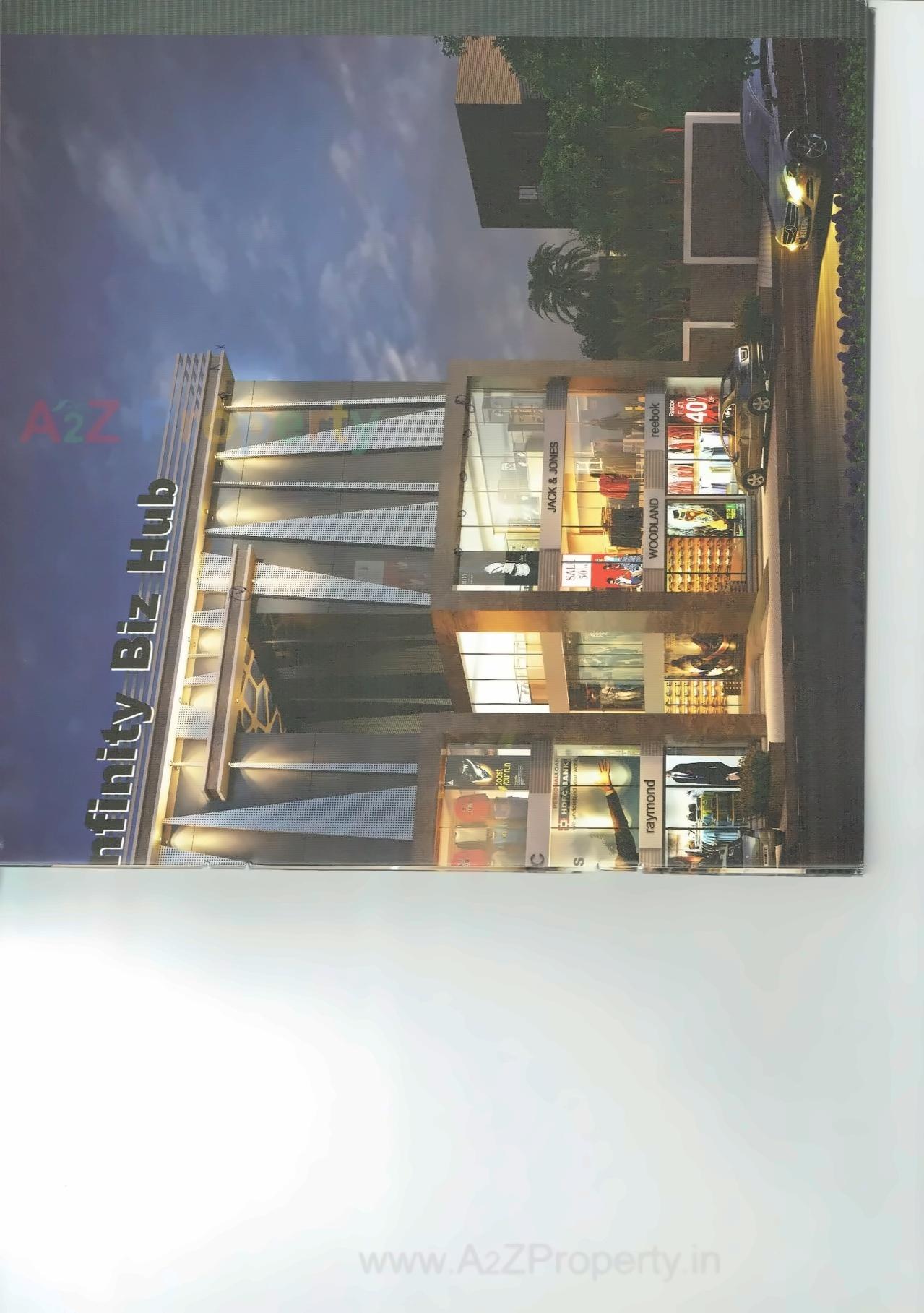 3D Elevation of real estate project Infinity Biz Hub located at Bhimrad, Surat, Gujarat