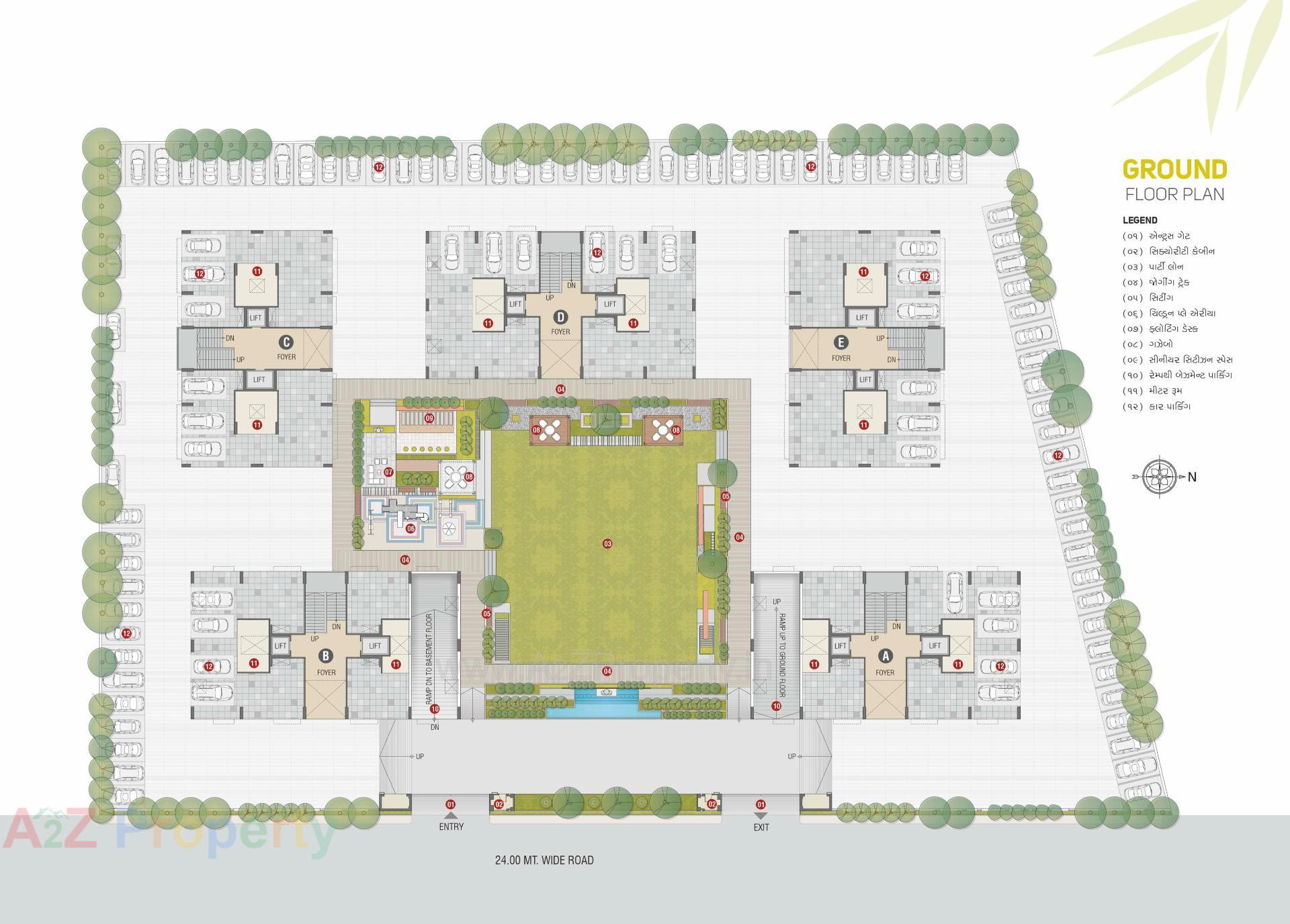 Layout of real estate project Infinity Park located at Simada, Surat, Gujarat