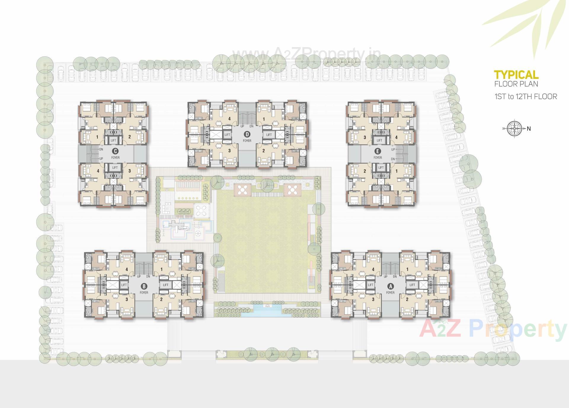 Layout of real estate project Infinity Park located at Simada, Surat, Gujarat