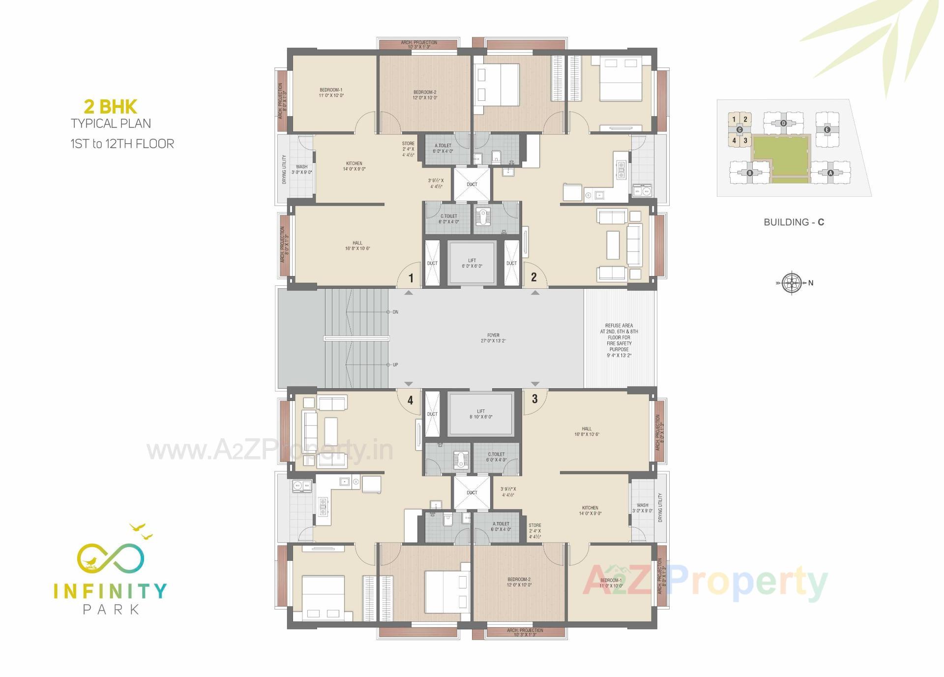 Layout of real estate project Infinity Park located at Simada, Surat, Gujarat