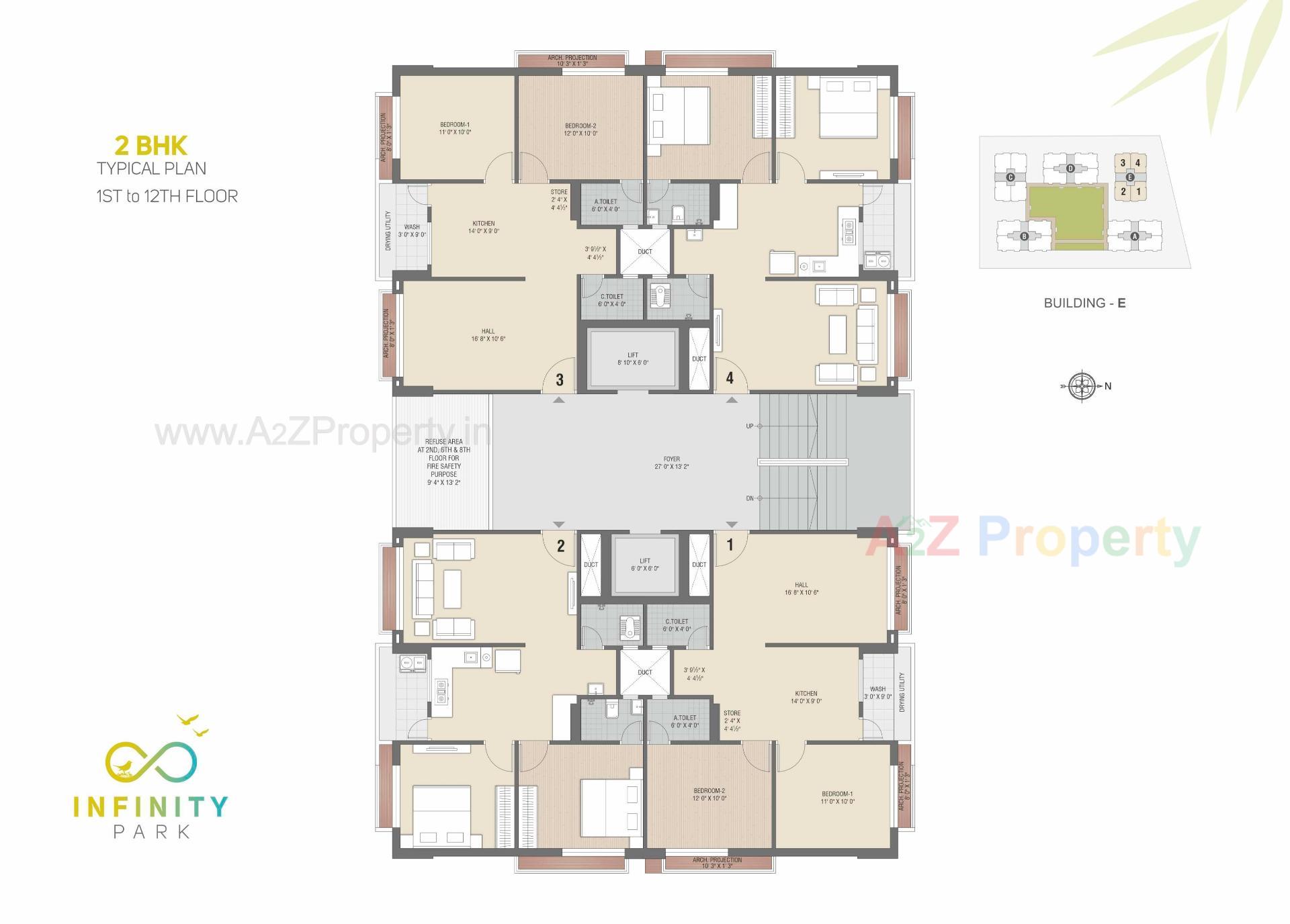 Layout of real estate project Infinity Park located at Simada, Surat, Gujarat