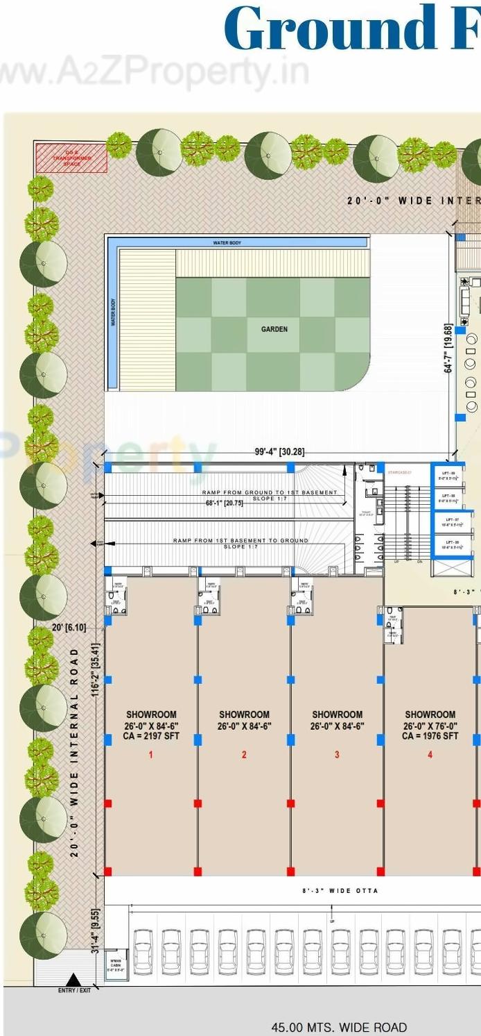 Layout of real estate project International Finance Centre located at Vesu, Surat, Gujarat