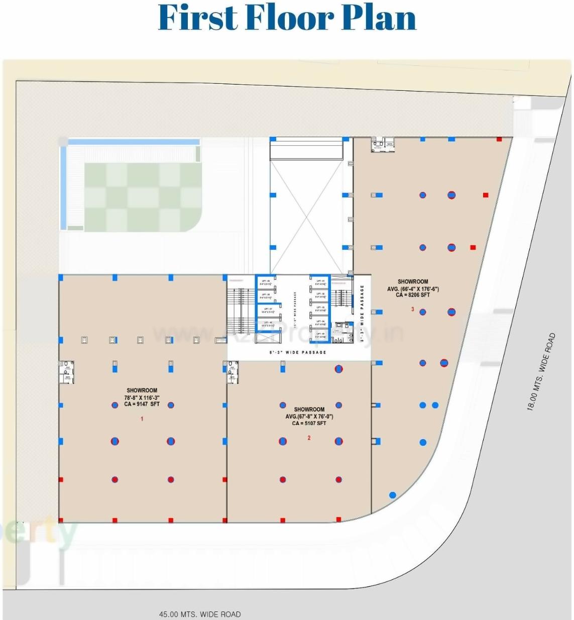 Layout of real estate project International Finance Centre located at Vesu, Surat, Gujarat