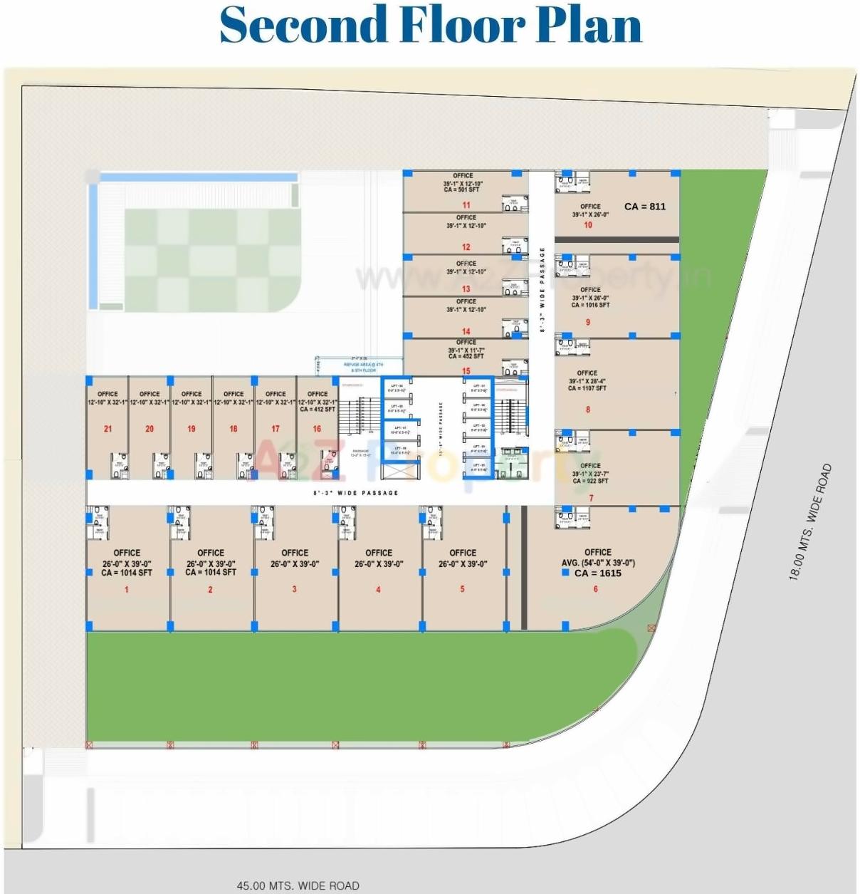 Layout of real estate project International Finance Centre located at Vesu, Surat, Gujarat