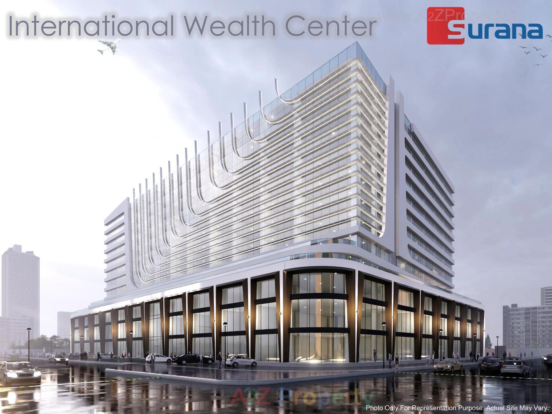3D Elevation of real estate project International Wealth Center located at Vesu, Surat, Gujarat