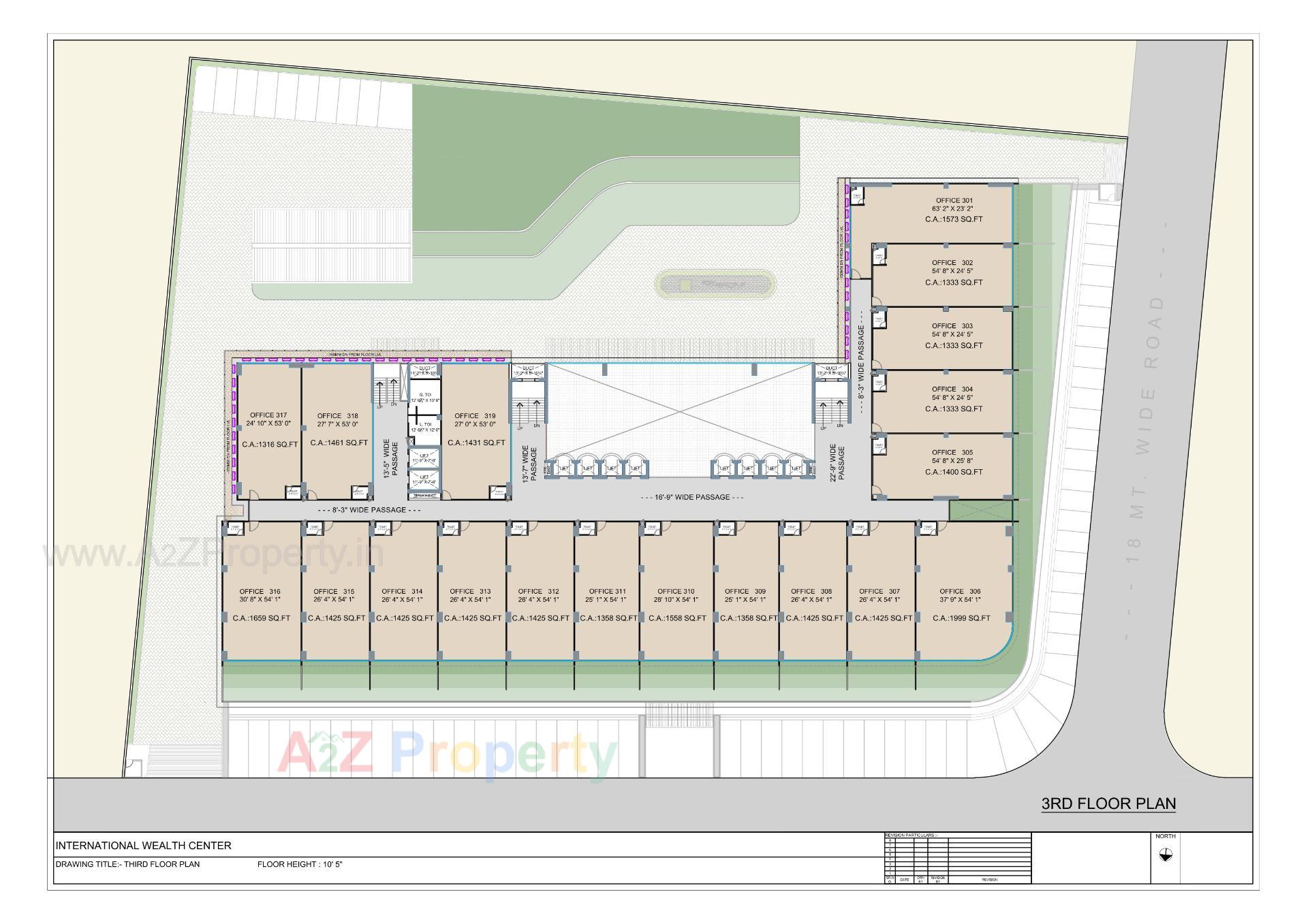 Layout of real estate project International Wealth Center located at Vesu, Surat, Gujarat