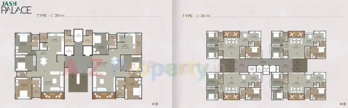 Layout of real estate project Jash Palace located at Rundh, Surat, Gujarat