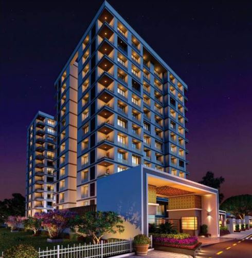 3D Elevation of real estate project Kailasa Heights located at Varachha, Surat, Gujarat