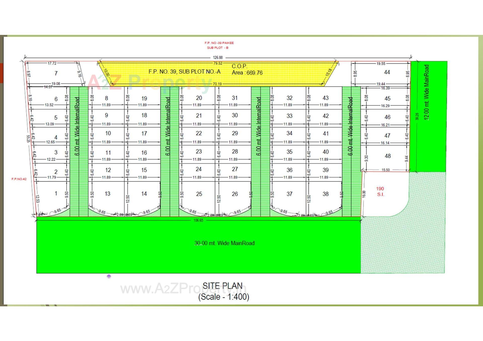Layout of real estate project Kalon Homes located at Jahangirabad, Surat, Gujarat