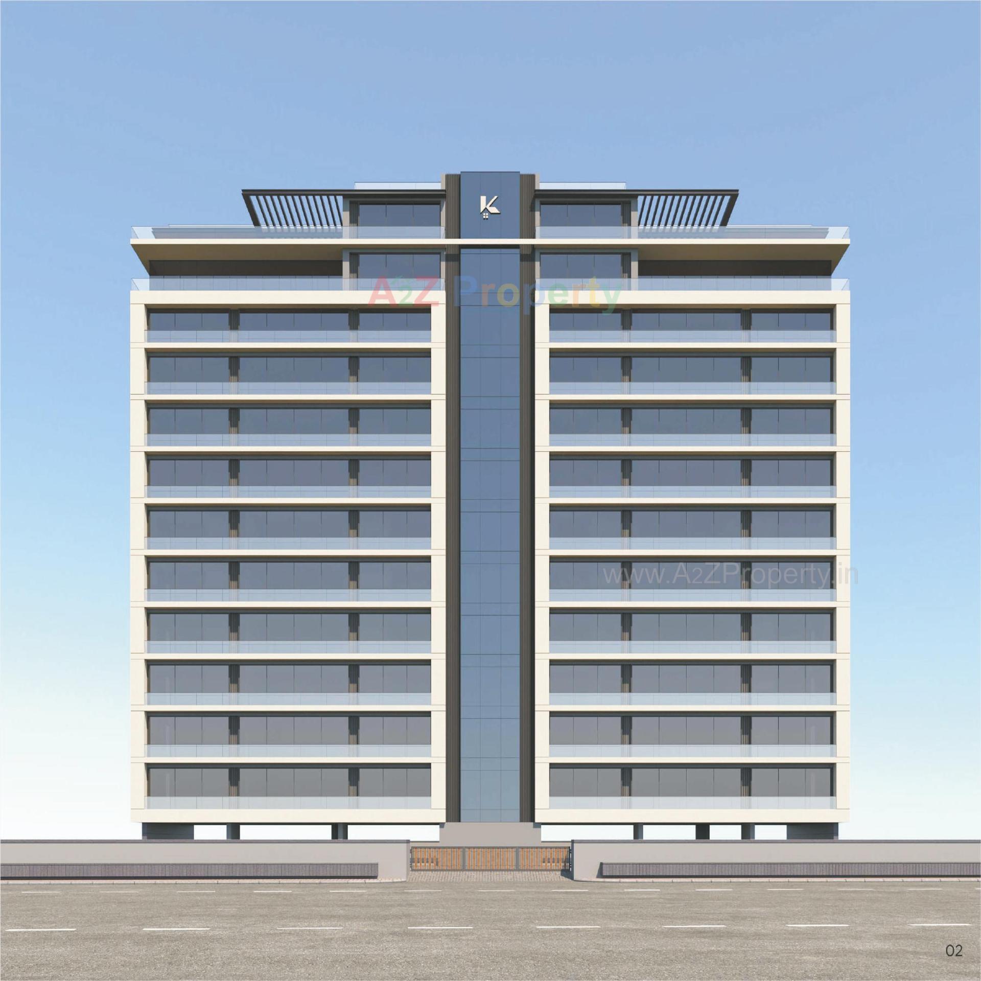 3D Elevation of real estate project Kalp Residency located at Vesu, Surat, Gujarat
