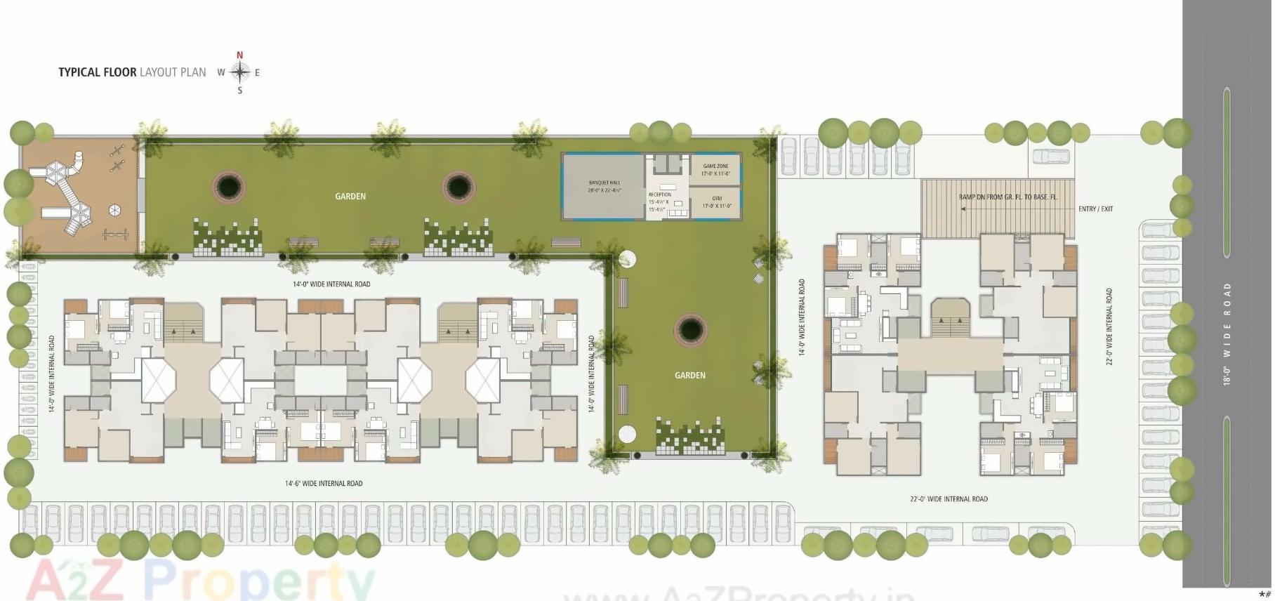 Layout of real estate project Kalyan Residency located at Palanpor, Surat, Gujarat