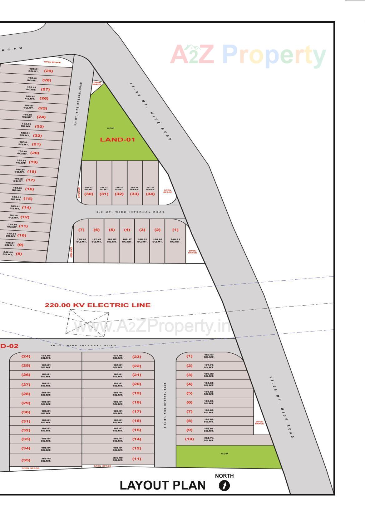 Layout of real estate project Kamdhenu Industrial located at Kansad, Surat, Gujarat