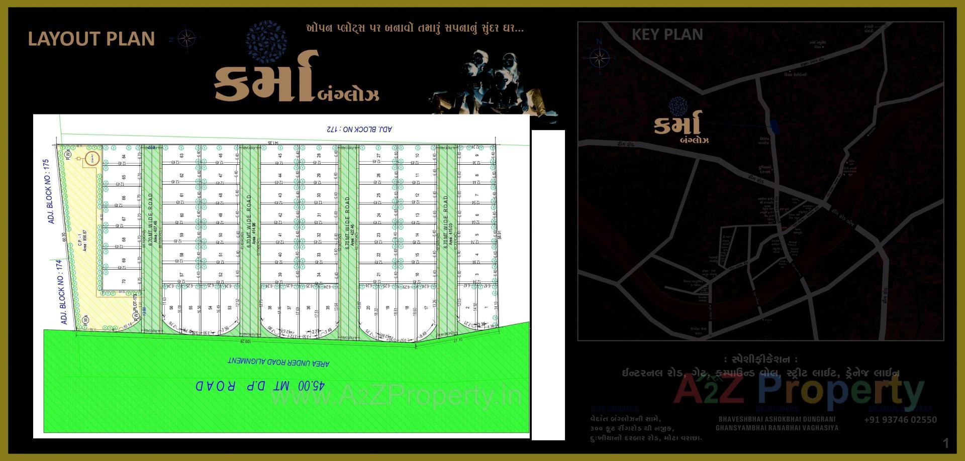 Layout of real estate project Karma Bungalows located at Bhartana-kosad, Surat, Gujarat