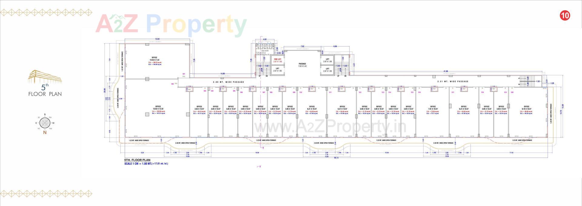Layout of real estate project Karma Business Center located at Mota Varachha, Surat, Gujarat