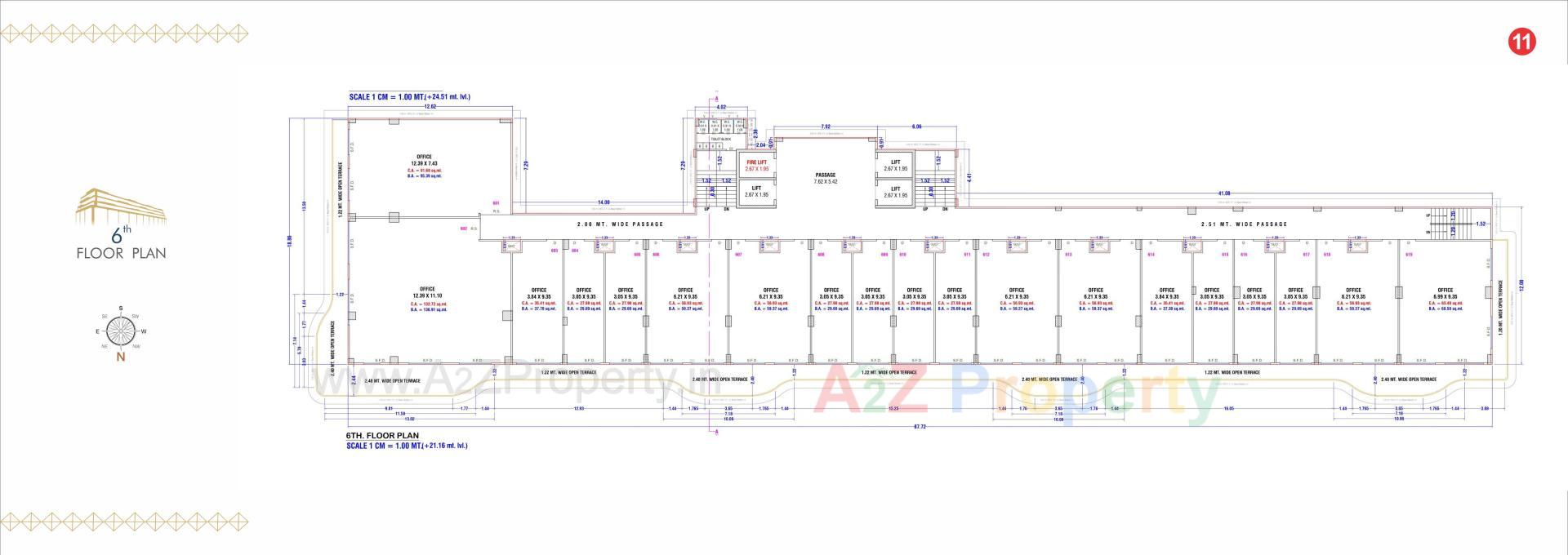 Layout of real estate project Karma Business Center located at Mota Varachha, Surat, Gujarat