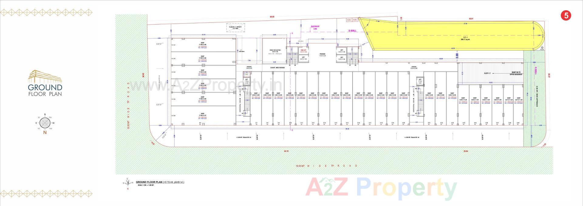 Layout of real estate project Karma Business Center located at Mota Varachha, Surat, Gujarat