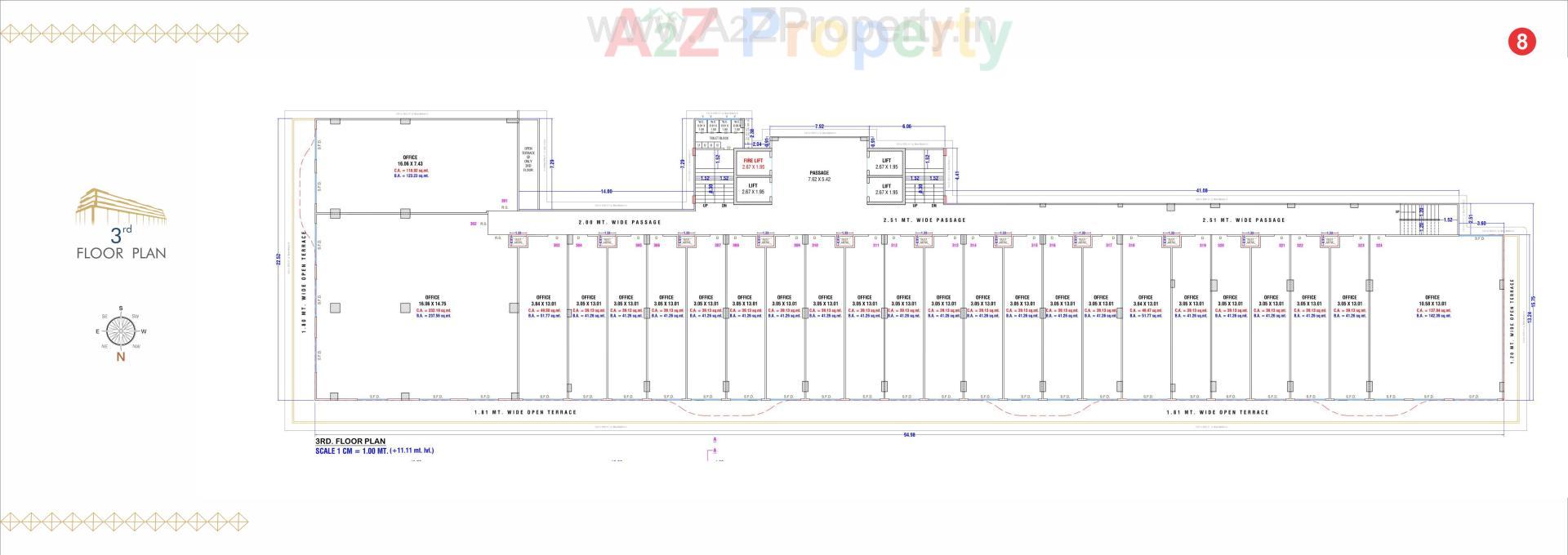Layout of real estate project Karma Business Center located at Mota Varachha, Surat, Gujarat
